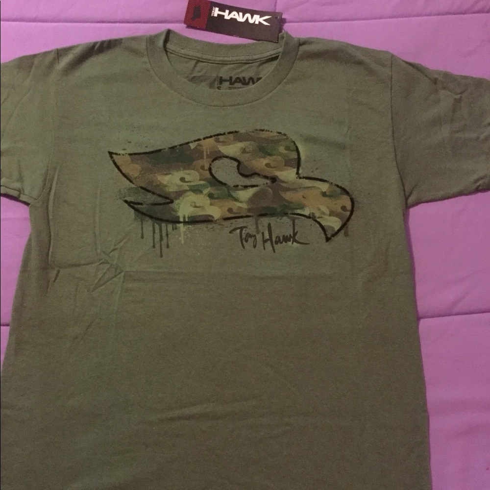 Boys green camo Tony Hawk Tee